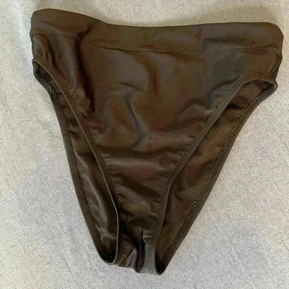 Xhiliration Black High Waist Bikini Bottoms, Size M, EUC